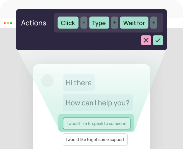 Visual test builder